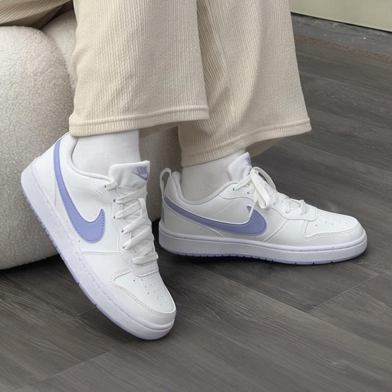 耐克板鞋女COURT BOROUGH LOW RECRAFT经典运动休闲鞋 DV5456-103 - 图1