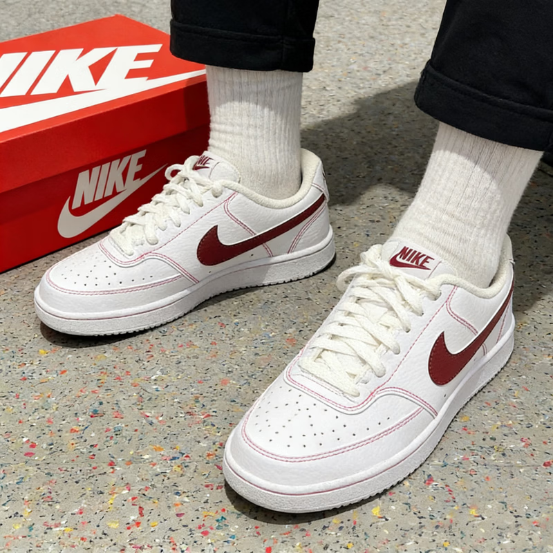 耐克女鞋W COURT VISION LO NN CS运动鞋百搭复古板鞋IO9552-100,淘宝优惠券,粉丝福利购,淘宝优惠卷