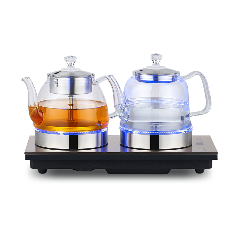 双底部上水全自动玻璃烧水壶泡茶专用茶桌嵌入式一体茶炉煮茶套装