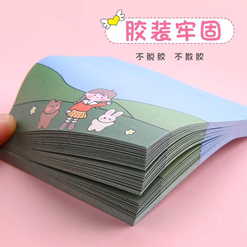 网红韩国ins风少女卡通可爱日系便利贴小条N次标签贴高颜值学生用便签小本子可粘贴儿童创意留言粘性强便条纸,淘宝优惠券,粉丝福利购,淘宝优惠卷