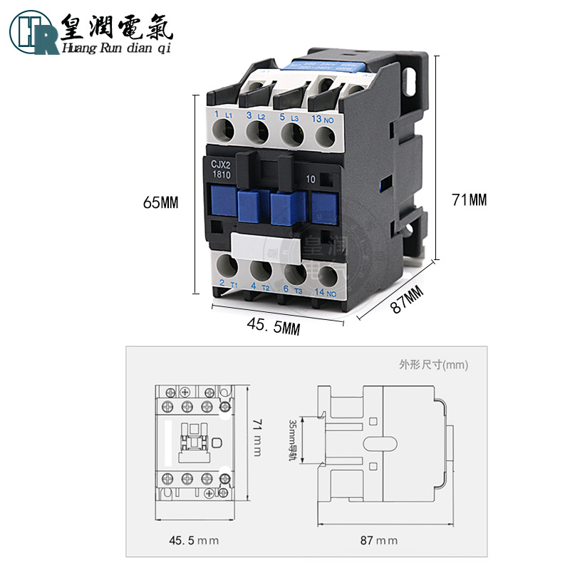 交流接触器 CJX2-0910 1210  1810 2510 3210 4011 5011 65119511 - 图1