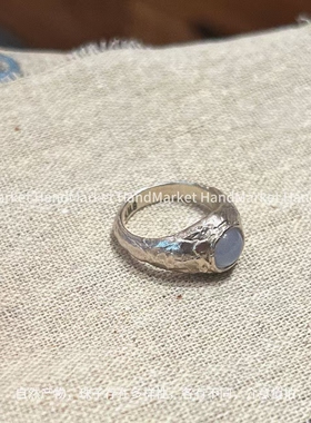 925银戒指 【手工定制专属锤纹戒 】通勤百搭简约戒指装饰品1104