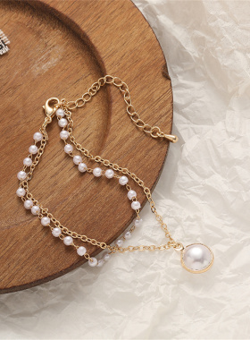 小众设计感复古双层珍珠手链