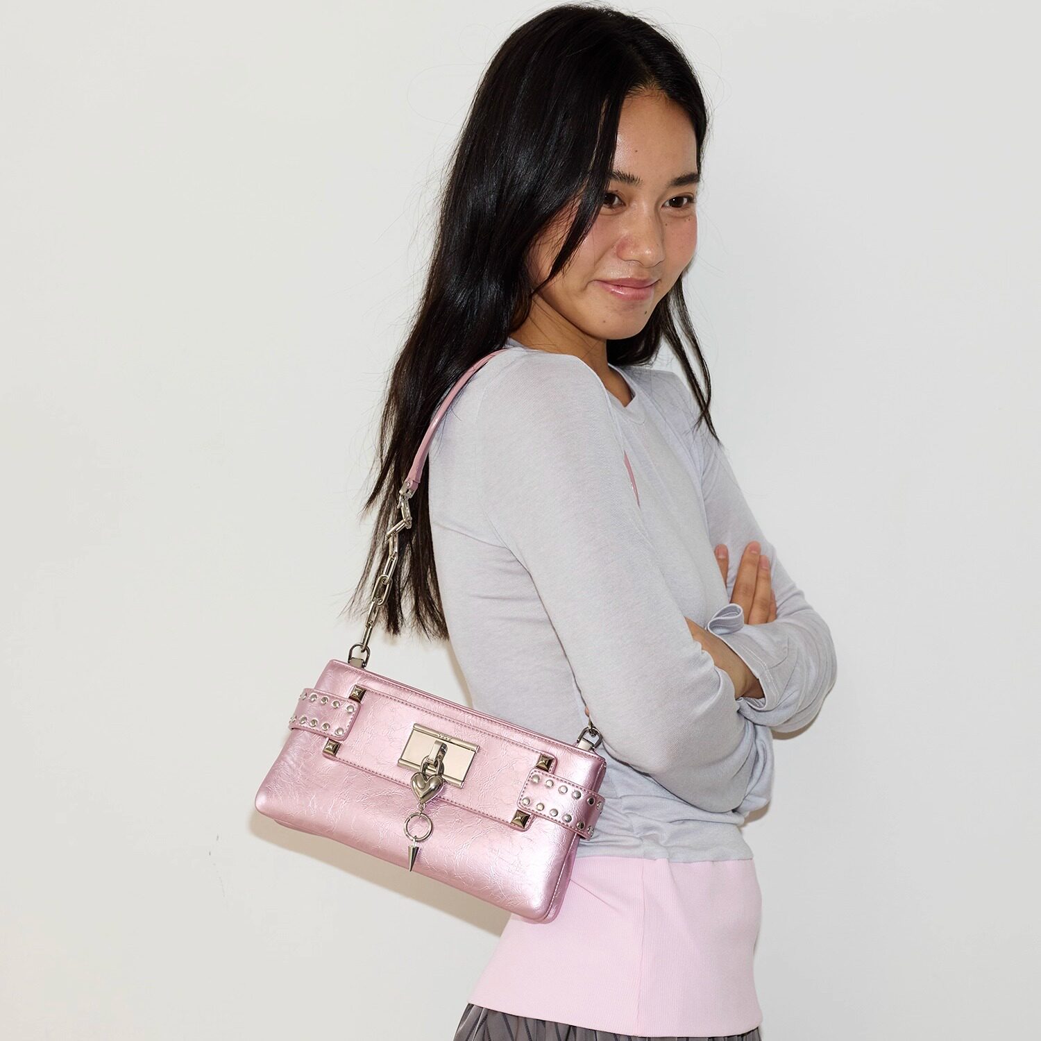 VFVF粉色信封包单肩腋下包高级感通斜挎小方包手提女包包2026新款,淘宝优惠券,粉丝福利购,淘宝优惠卷