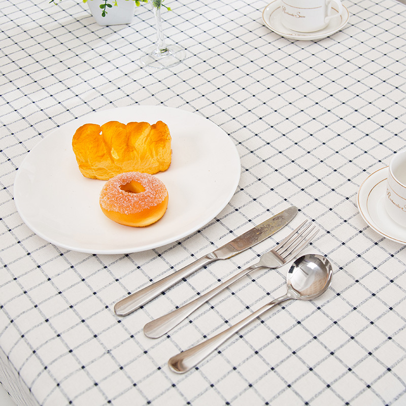 桌布布艺棉麻风格小清新欧式桌垫防水田园餐桌布长方形茶几盖布