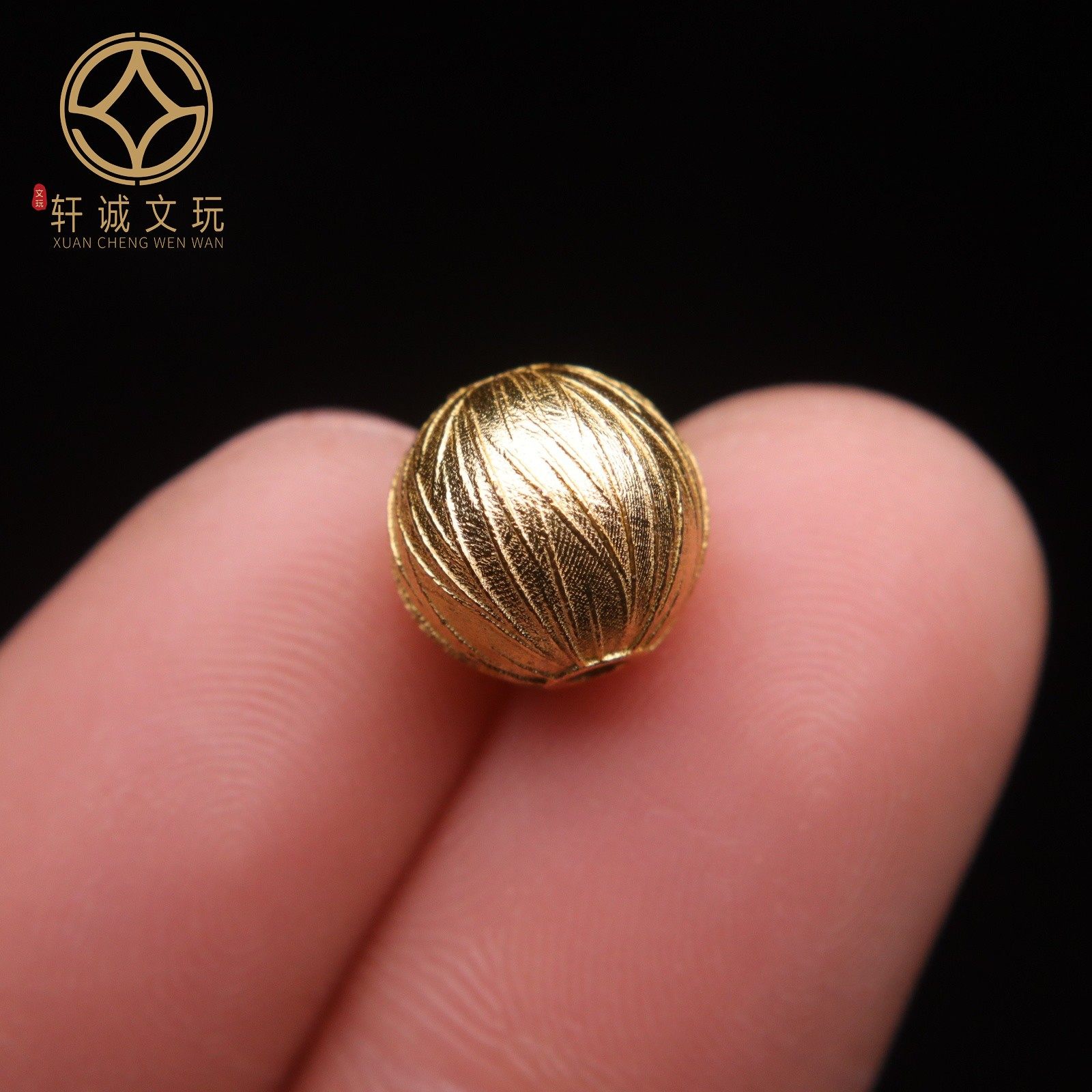 原创足银925银镀金拉丝圆珠顶腰珠隔珠手串串珠编绳diy文玩配饰,淘宝优惠券,粉丝福利购,淘宝优惠卷