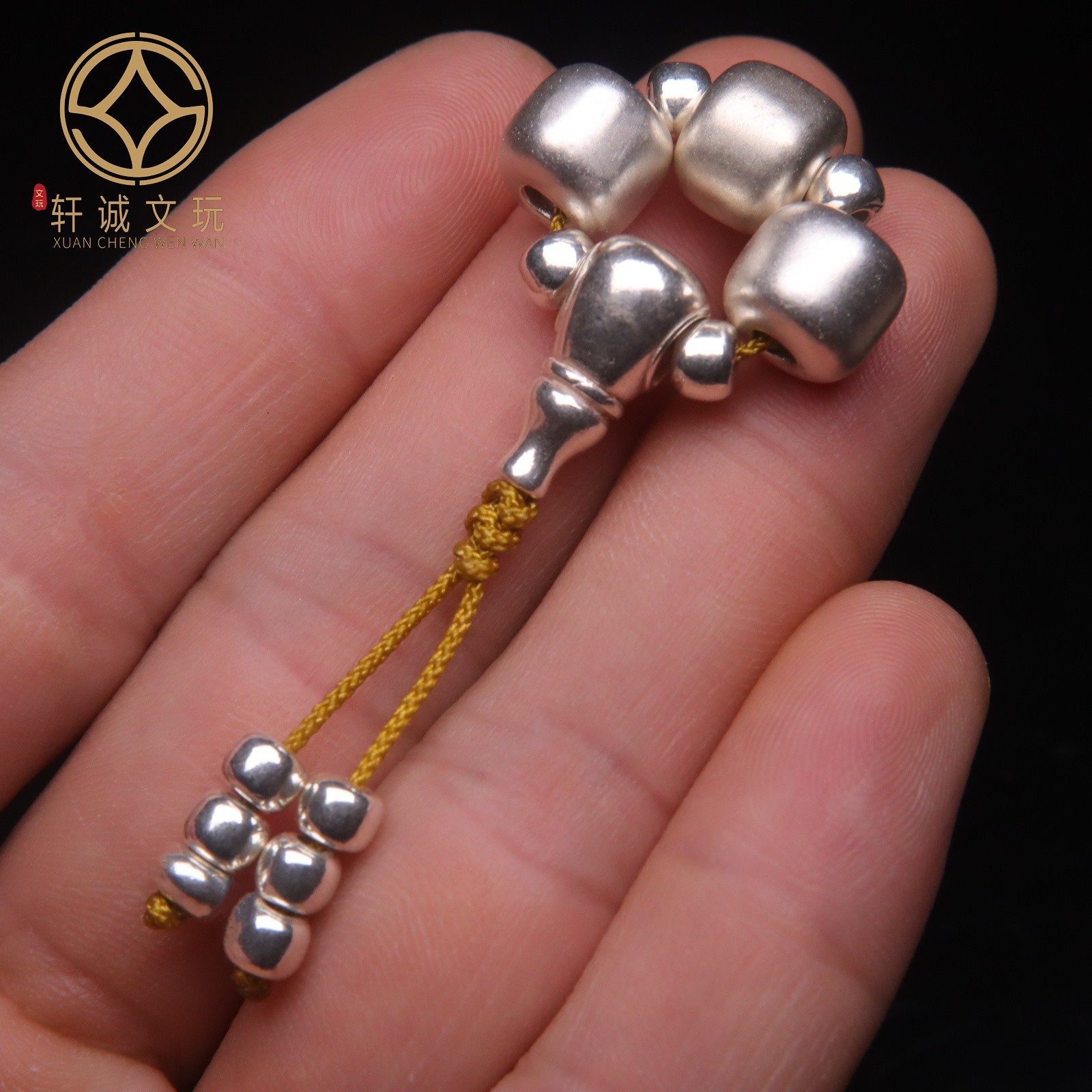 原创足银999老型顶腰珠组合套装菩提手串手工串珠编绳diy文玩配饰,淘宝优惠券,粉丝福利购,淘宝优惠卷