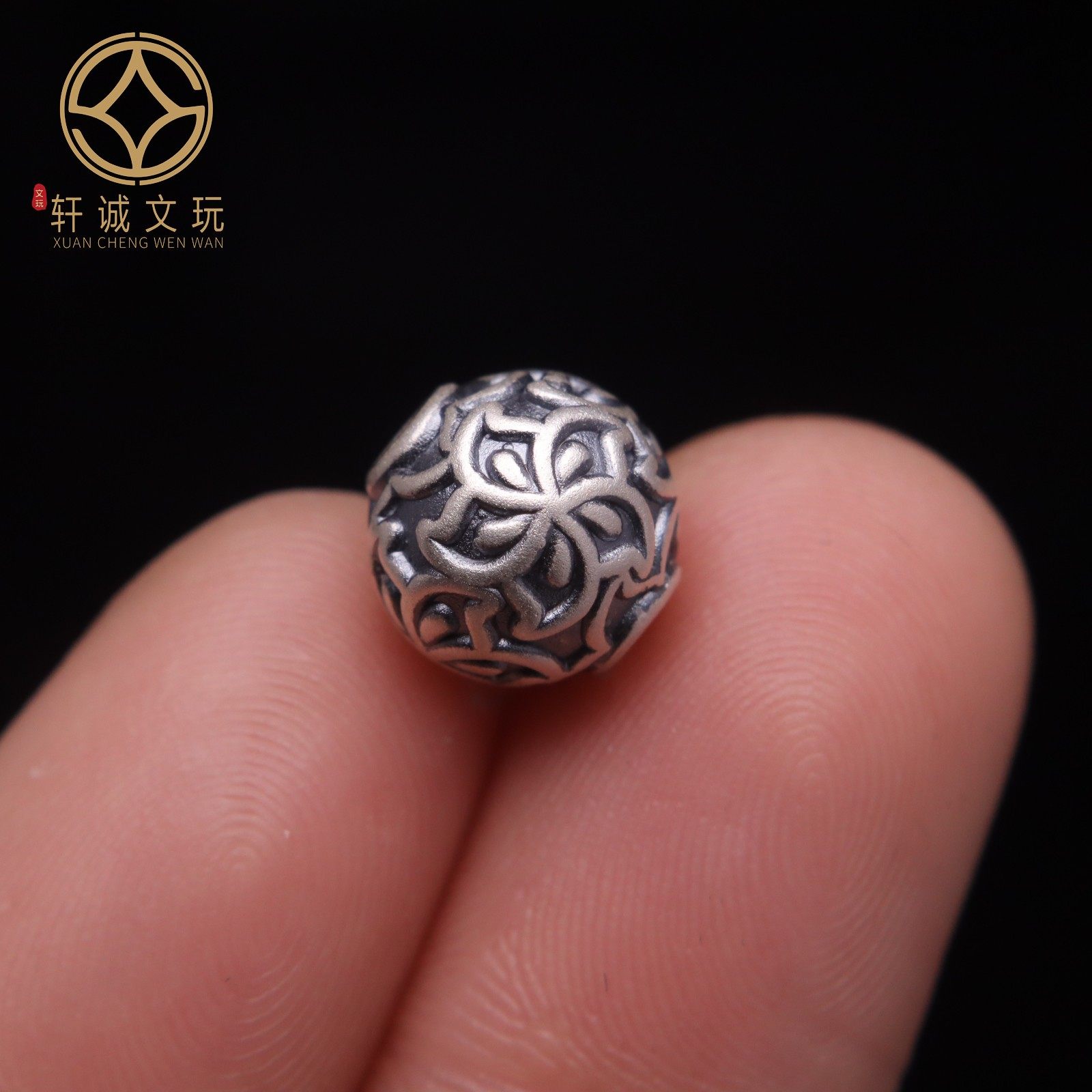 原创足银999花珠金刚杵回纹顶腰珠隔珠手串串珠编绳diy文玩配饰,淘宝优惠券,粉丝福利购,淘宝优惠卷