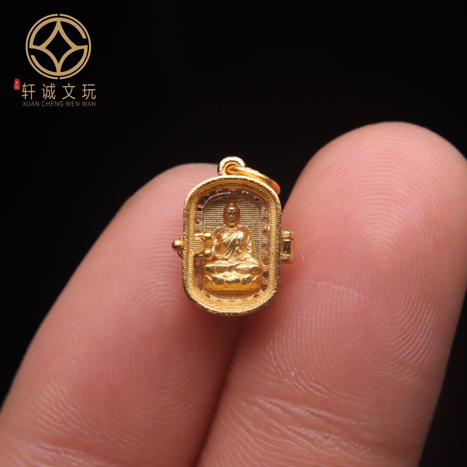 原创足银925银镀金佛可打开吊坠diy文玩配饰吊坠配件牌子挂件饰品,淘宝优惠券,粉丝福利购,淘宝优惠卷