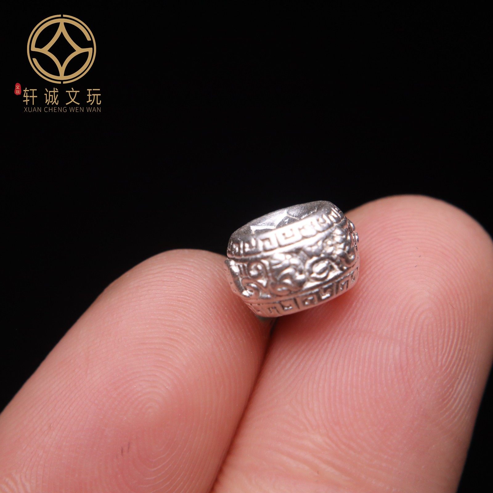 原创足银999六字真言六瓣莲花隔片桶珠隔珠手串diy文玩配饰配件,淘宝优惠券,粉丝福利购,淘宝优惠卷