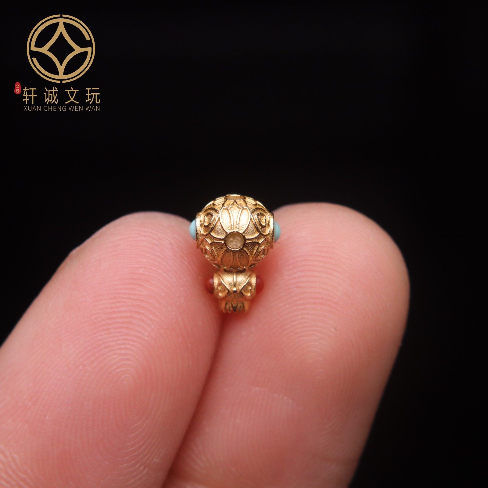 原创925银镀金松石南红葫芦镶嵌佛头奶嘴手串diy配件文玩配饰,淘宝优惠券,粉丝福利购,淘宝优惠卷