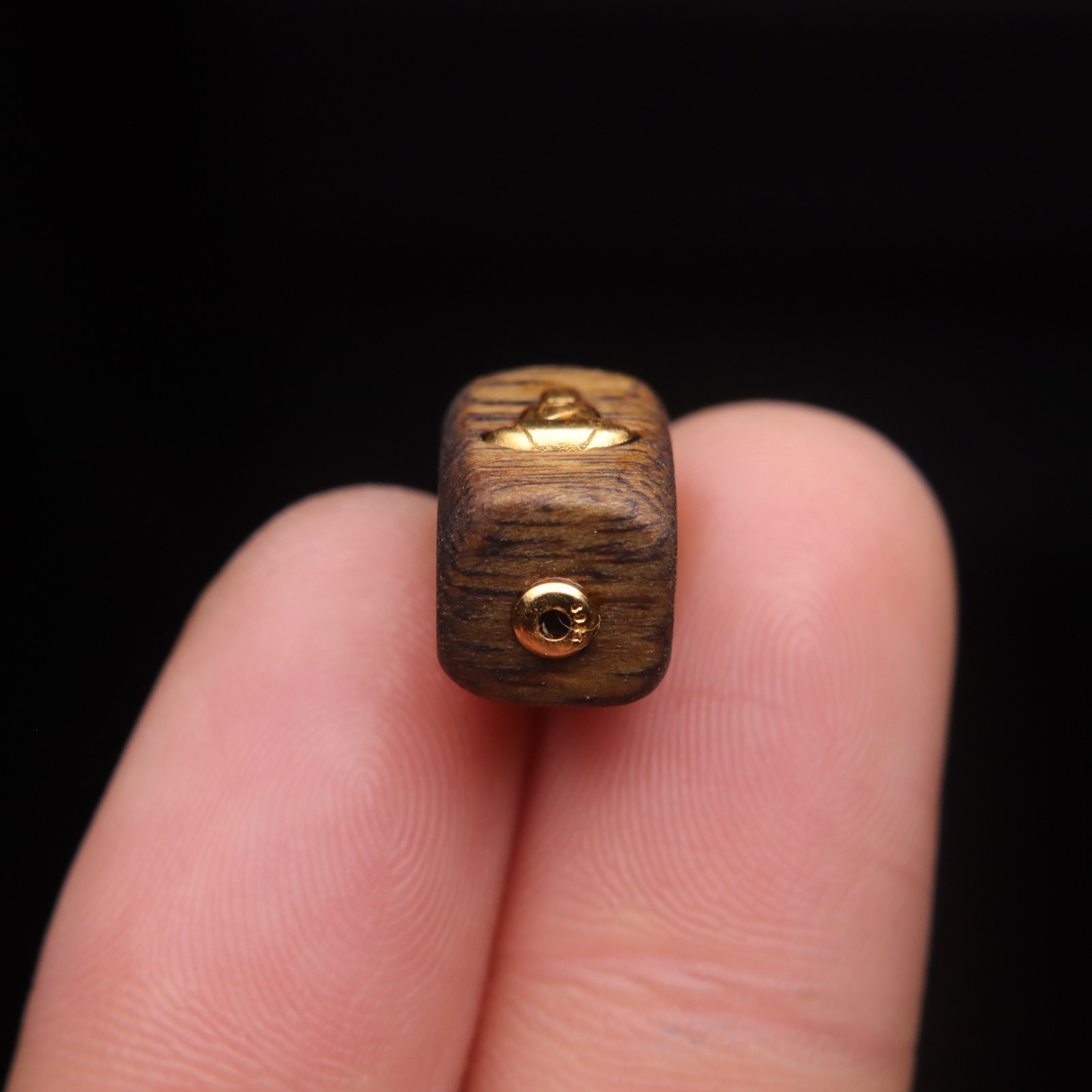 原创S925银镀金无相佛镶嵌天然沉香木桶珠散珠DIY配饰配珠配件,淘宝优惠券,粉丝福利购,淘宝优惠卷