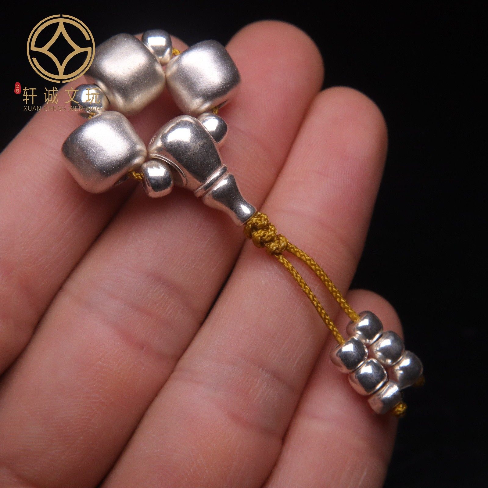 原创足银999老型顶腰珠组合套装菩提手串手工串珠编绳diy文玩配饰,淘宝优惠券,粉丝福利购,淘宝优惠卷