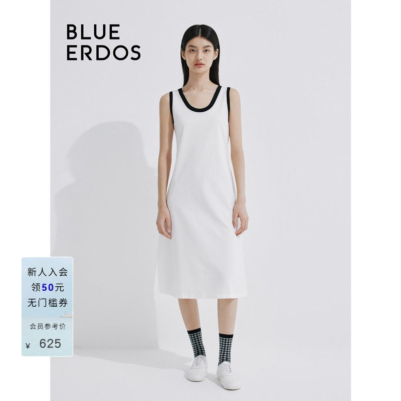 【BE Monogram】BLUE ERDOS 纯棉背心式连衣裙B245D7011