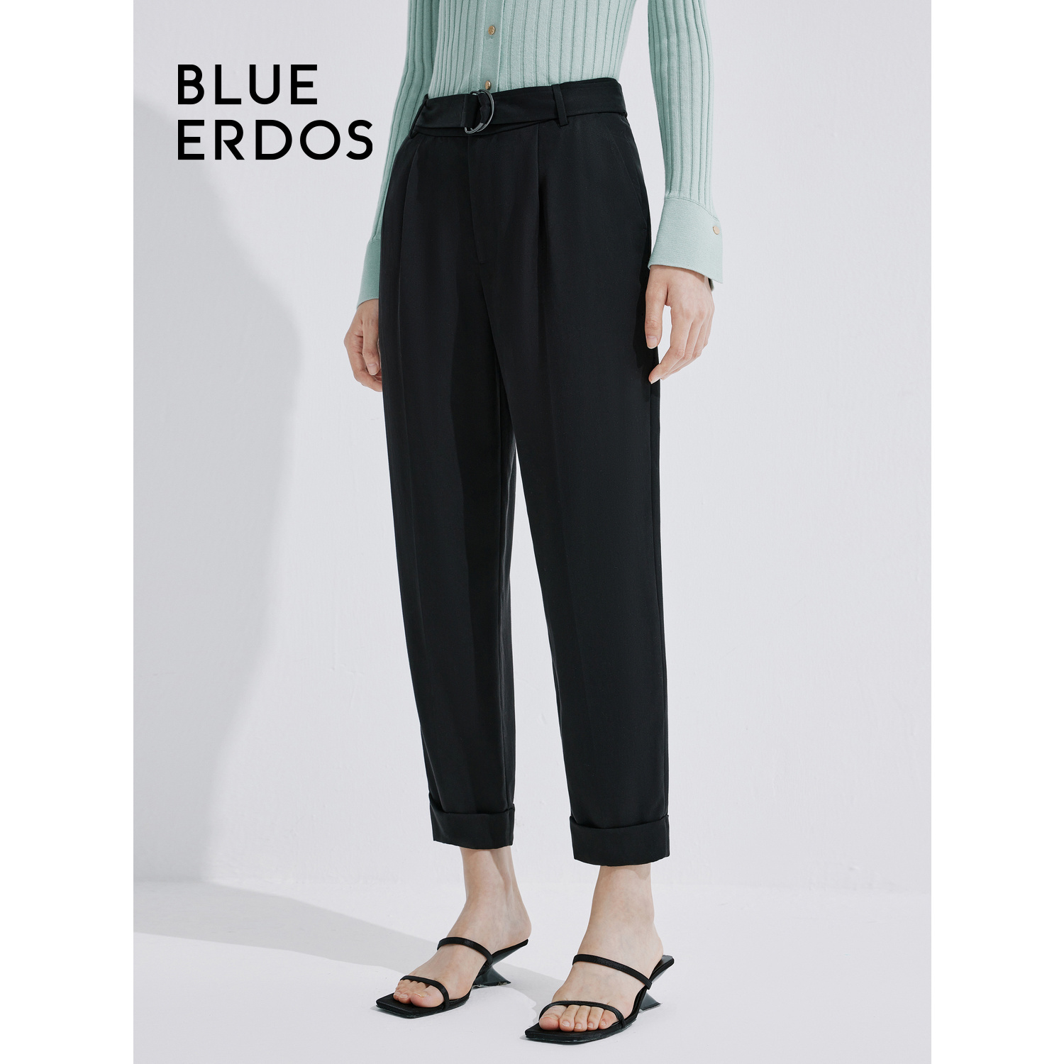 BLUE ERDOS24春夏新款简约通勤柔软天丝面料西装女裤B245M1014-图1