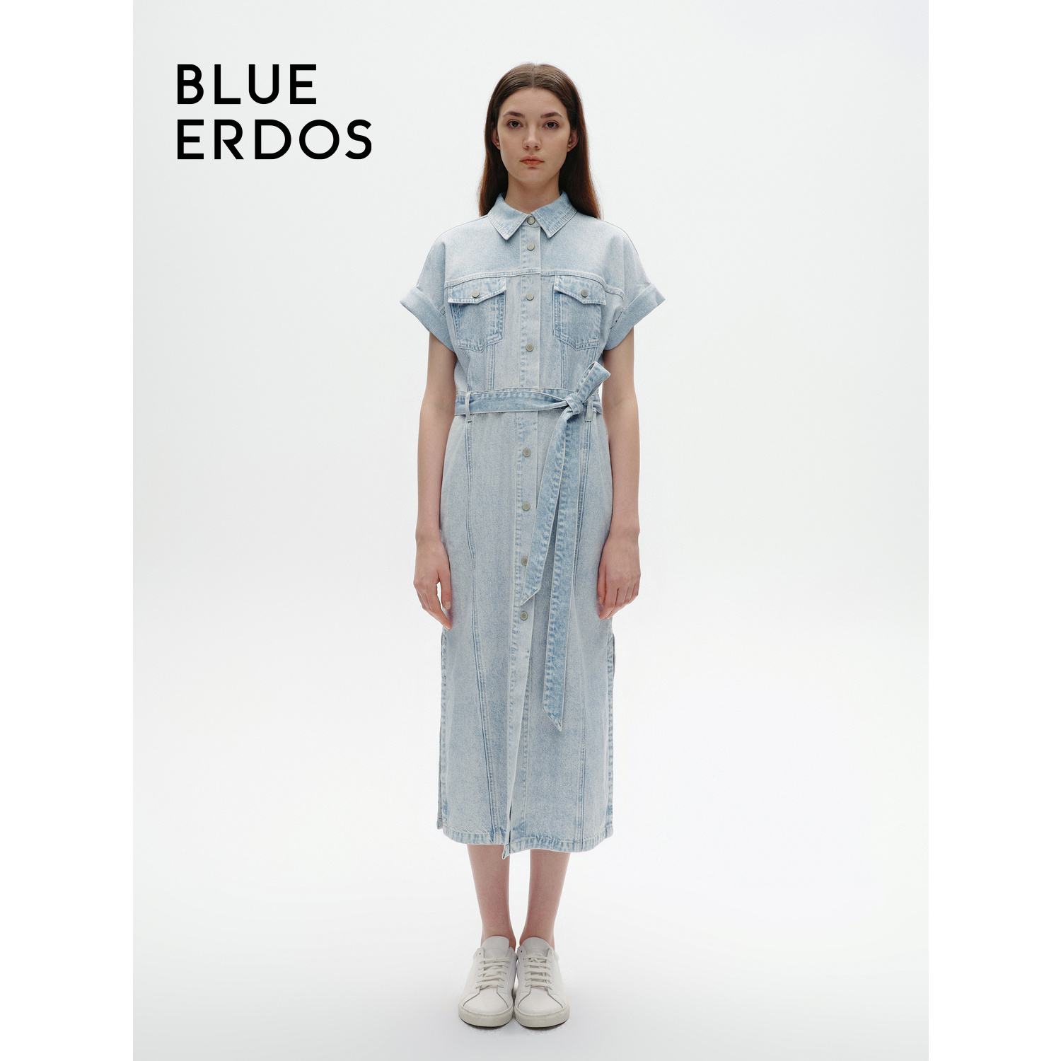 【ANOTHER DENIM】BLUE ERDOS24春夏新款仿牛仔连衣裙B245I4034 - 图1