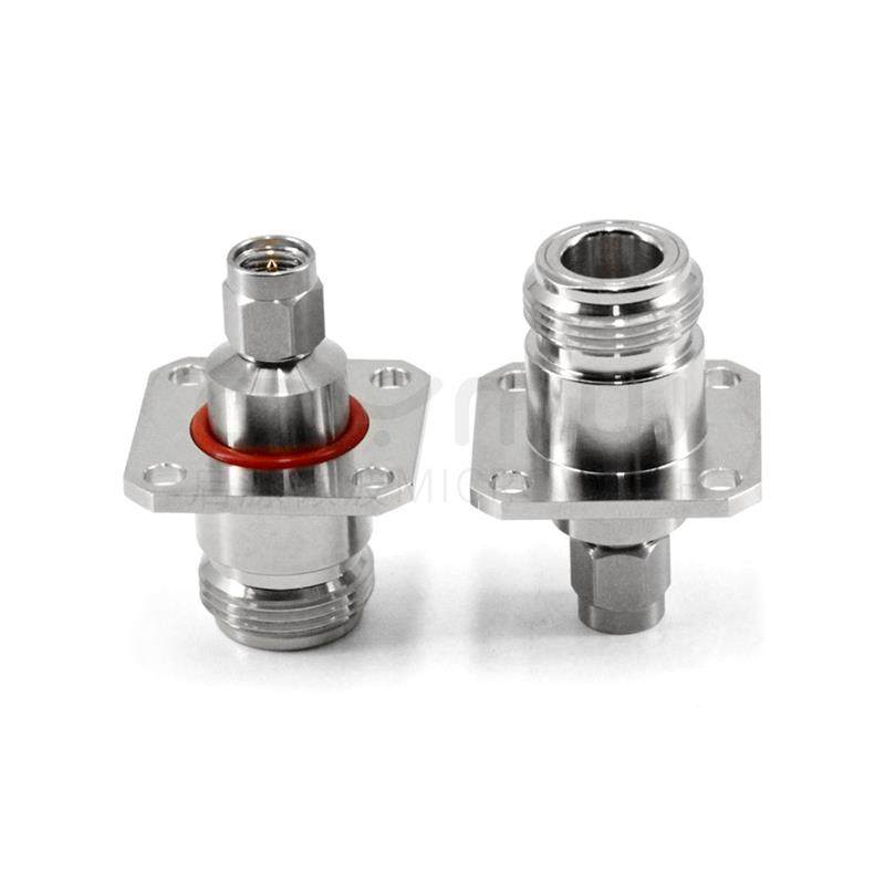 射频转接器 N母头转SMA公头带法兰N-SMA-KJ连接器DC-18G,淘宝优惠券,粉丝福利购,淘宝优惠卷