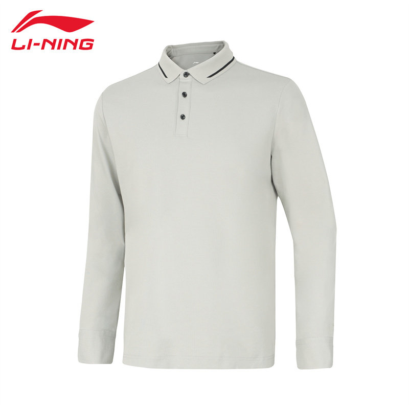 李宁长袖polo衫男子春夏新款轻薄棉质透气纯色简约运动服APLU207,淘宝优惠券,粉丝福利购,淘宝优惠卷