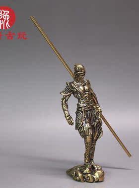 大圣归来黄铜佛像摆件齐天大圣孙悟空装饰品电视柜家居摆放复古风