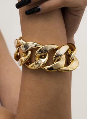 Women's Fried Dough Twists thick chain personality bracelet