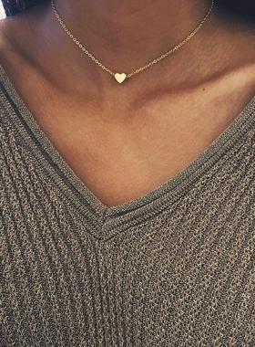 简约爱心桃心颈链项链其他