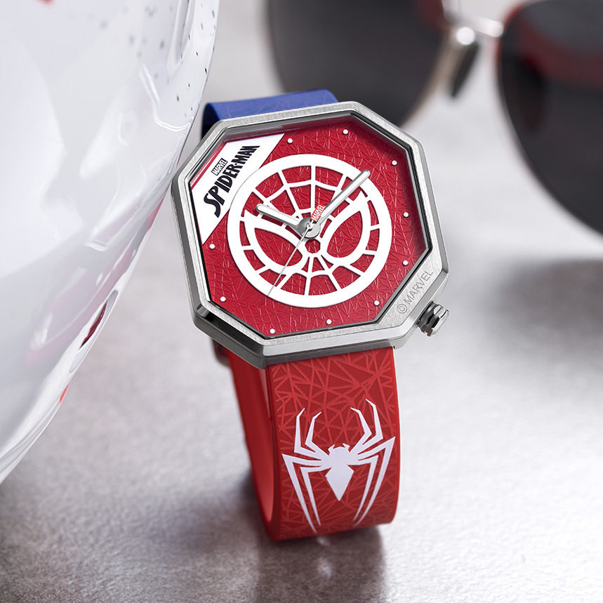 marvel漫威手表 蜘蛛侠男士夜光石英新款胶带潮流个性防水腕表798