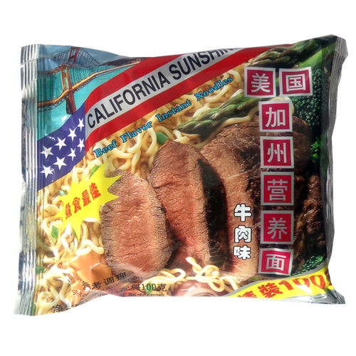 美国加州牛肉面方便面营养面整箱100gx20袋80后怀旧泡面拉面包邮 - 图0