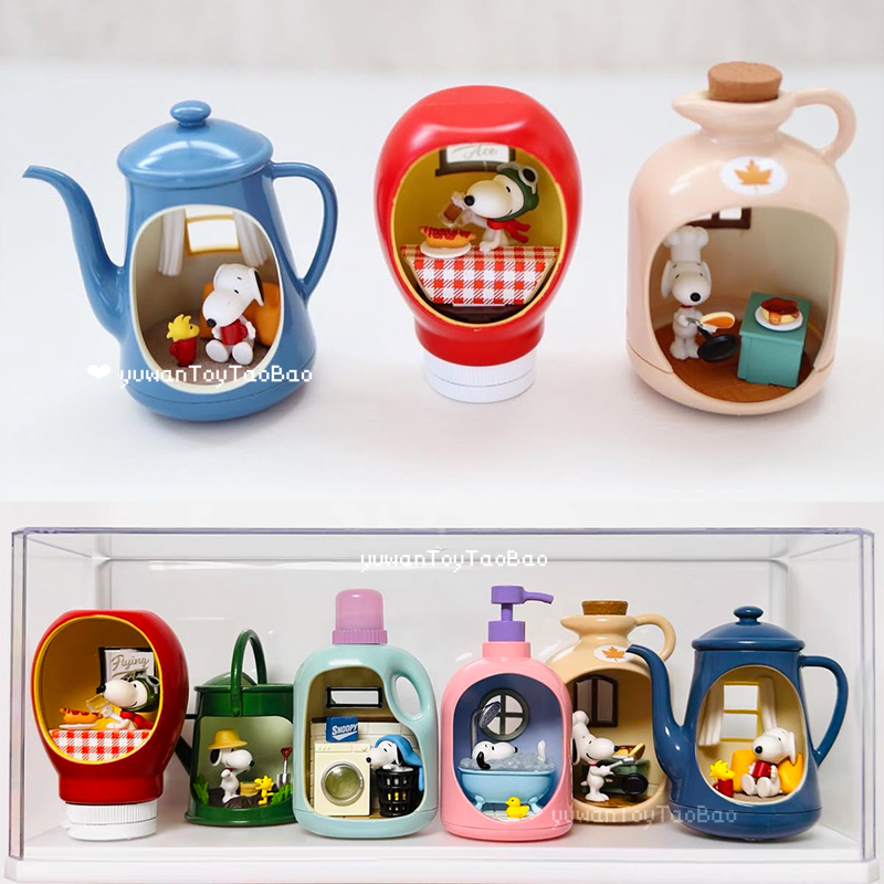 日本SNOOPY史努比迷你瓶中景造型盲盒食玩微缩玩具小摆件生日礼物 - 图2