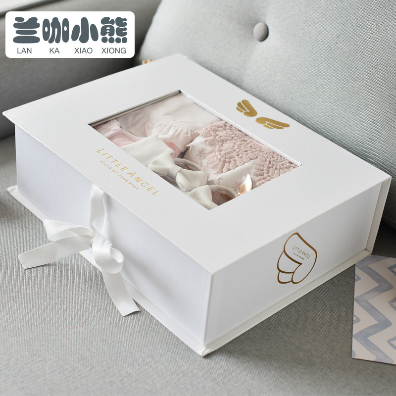 新生婴儿礼盒春秋纯棉 兰咖小熊婴儿礼盒