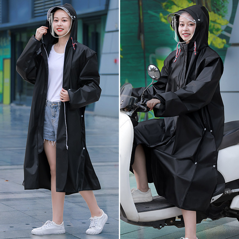 长款全身防暴雨夏季电动自行雨衣 太空家居雨披/雨衣