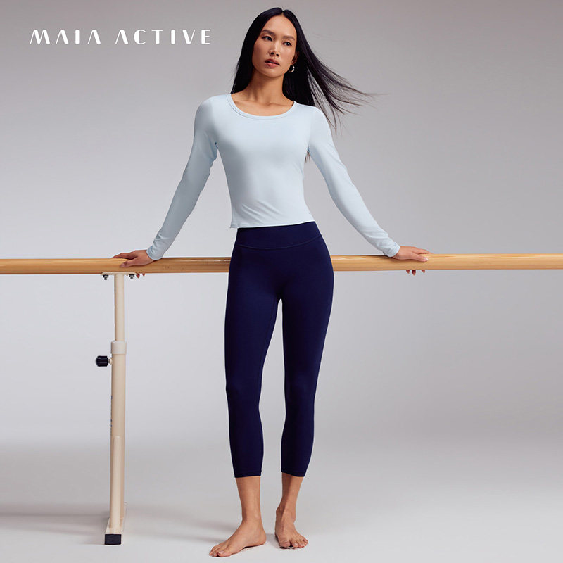 CLOUD云感 美背长袖TEE带胸垫运动健身瑜伽T恤MAIAACTIVE 63TL37