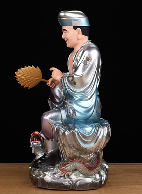 活佛济公佛像李修缘菩萨降龙罗汉道济和尚神像树脂居家用供奉摆件