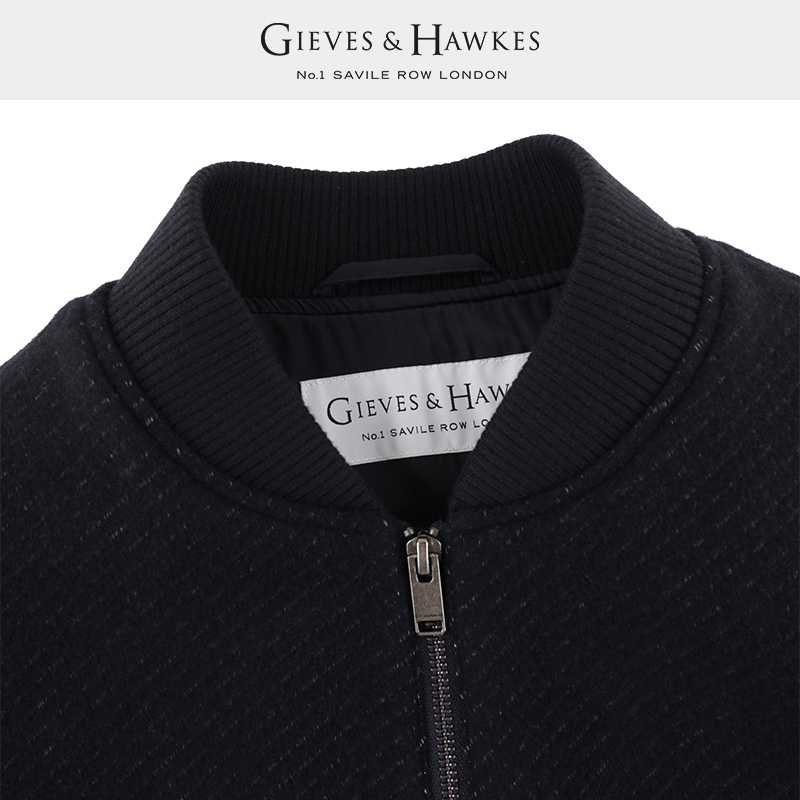 GIEVES&HAWKES/君皇仕GH男士羊毛混纺夹克休闲外套立领G4650EI031 - 图1