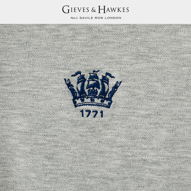 GIEVES&HAWKES/君皇仕GH多彩纯棉刺绣短袖商务POLO衫 G45H9EI031 - 图3