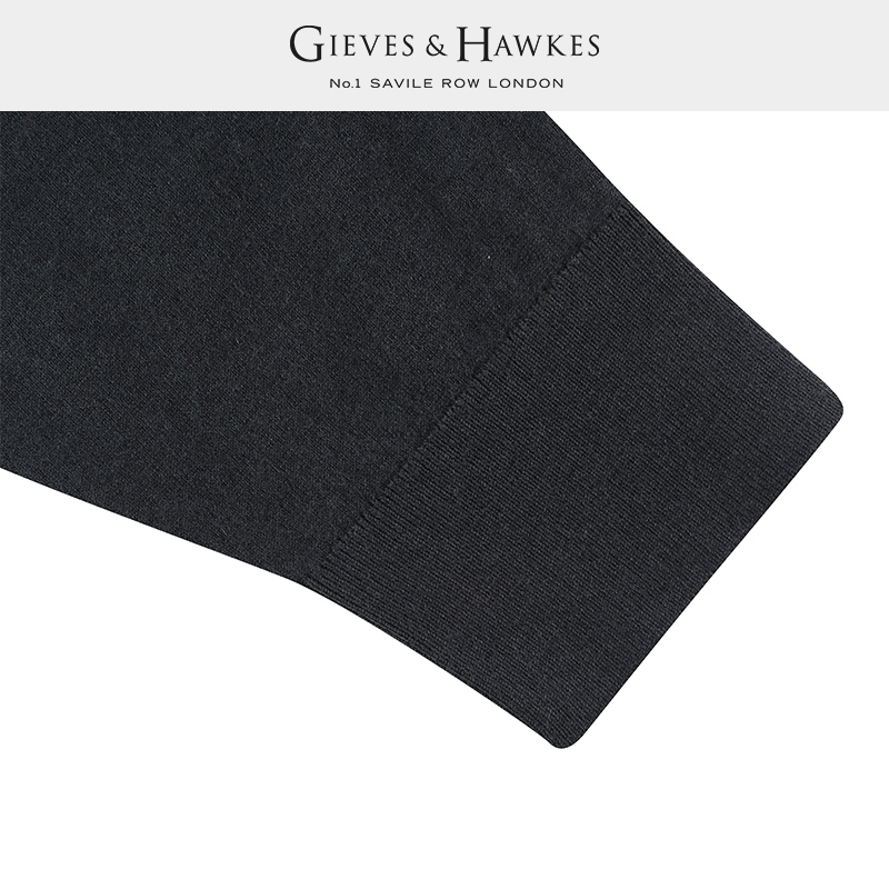 GIEVES&HAWKES/君皇仕GH男士Polo领纯羊毛针织衫毛衣G4867EI021 - 图3