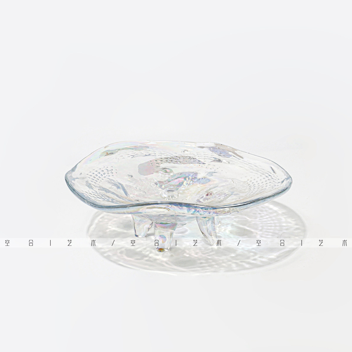 空合琉璃炫彩轻奢果盘客厅售楼处样板间茶几餐厅透明螺纹托盘摆件,淘宝优惠券,粉丝福利购,淘宝优惠卷
