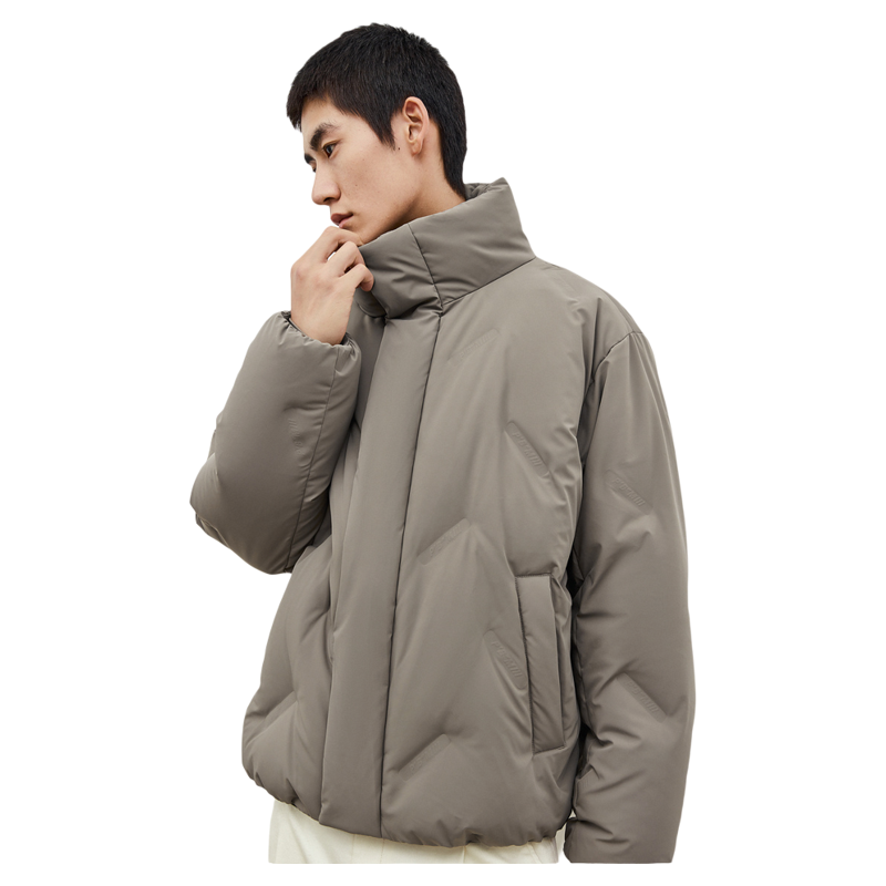 太平鸟男装奥莱宽松面包服男短款2025冬季潮流廓形羽绒服外套 - 图3