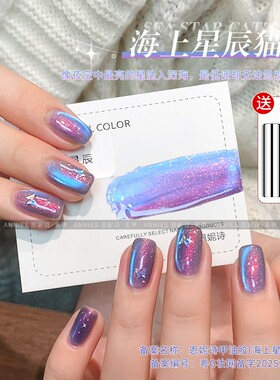 恩妮诗火烧云猫眼指甲油胶美甲
