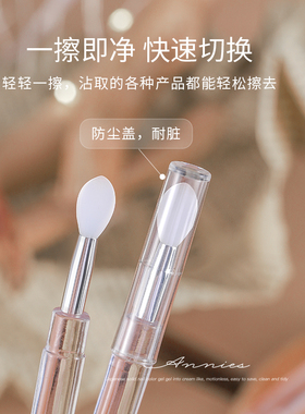 网红新款美甲蹭粉硅胶棒魔镜粉极光涂抹棒上粉带盖便捷可反复工具