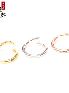 纯银开口项链吊坠弹簧扣