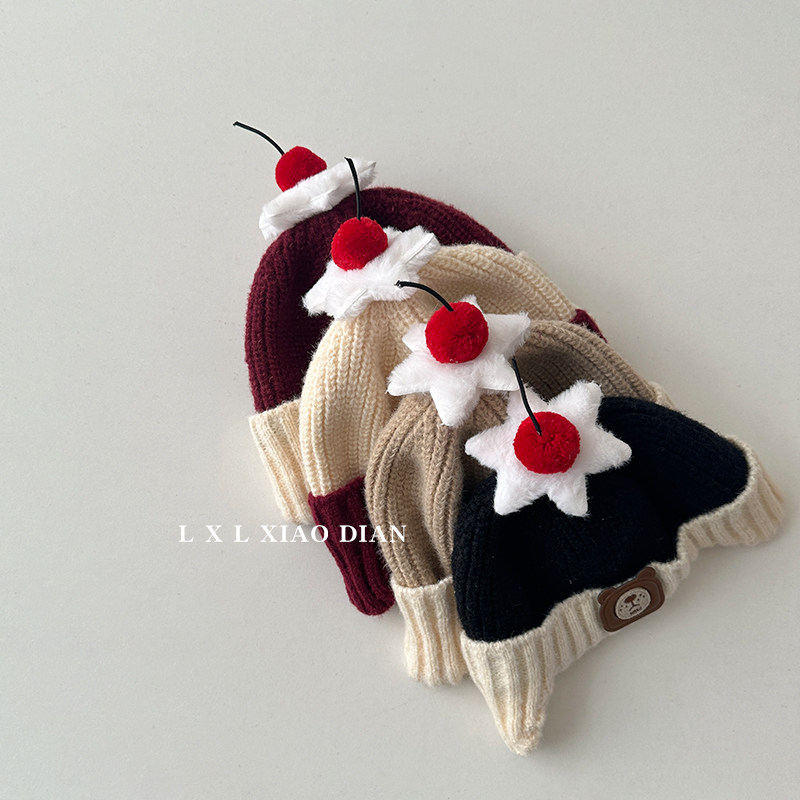 婴儿护耳帽秋冬季超萌可爱小熊拼色针织帽子男童女宝宝穿搭毛线帽,淘宝优惠券,粉丝福利购,淘宝优惠卷