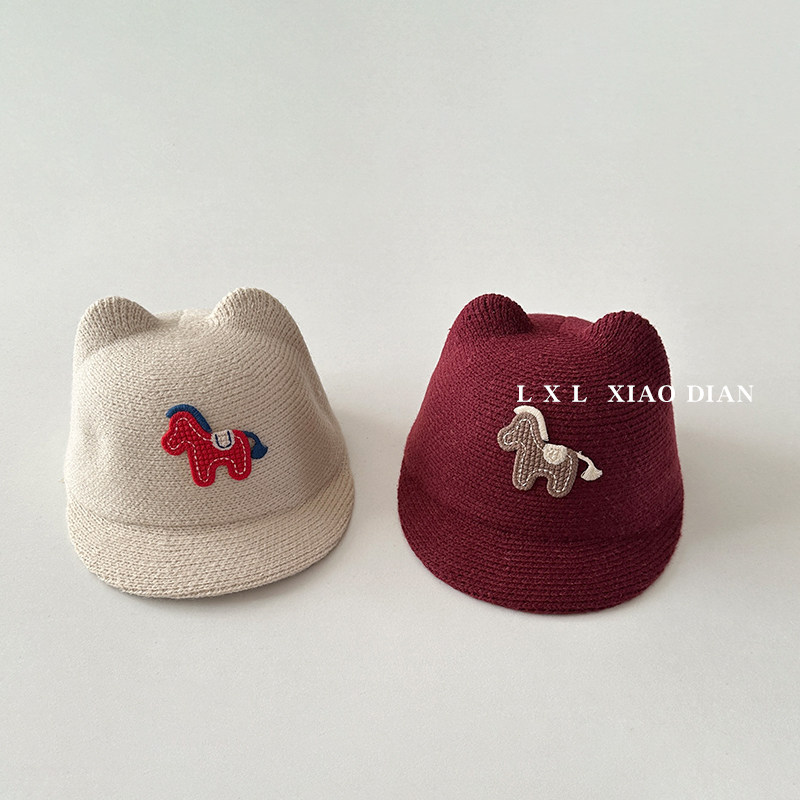 儿童帽子男童秋冬季马年新款毛呢保暖鸭舌帽男童女宝宝穿搭编织帽,淘宝优惠券,粉丝福利购,淘宝优惠卷