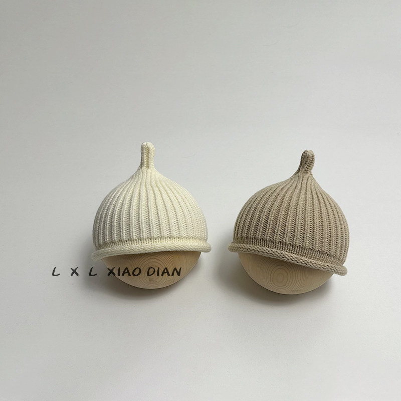 婴儿奶嘴帽春秋纯色针织帽子0-6个月新生儿婴幼儿宝宝套头毛线帽8,淘宝优惠券,粉丝福利购,淘宝优惠卷