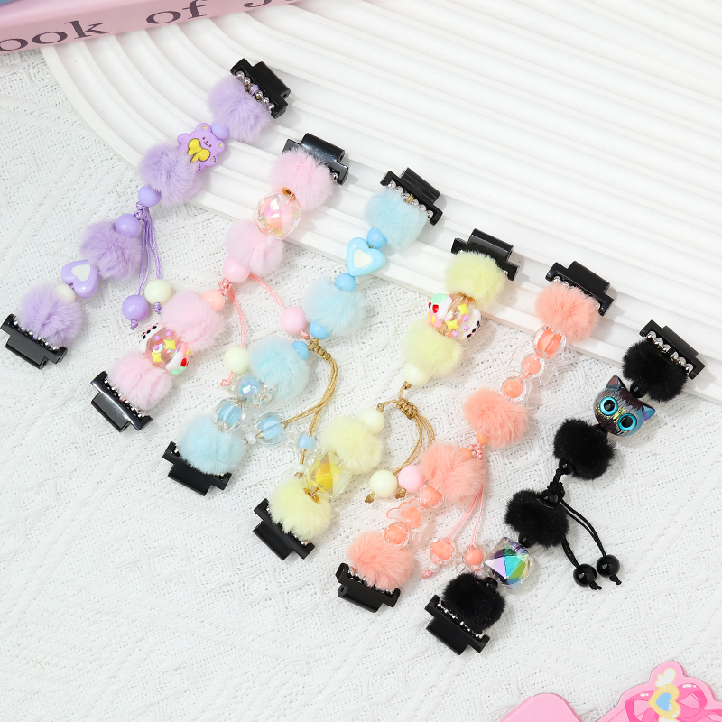 毛绒冬款diy手链适用小天才电话手表表带Z10/Z9/Z7/Z6A/Z6S配件D2 - 图0