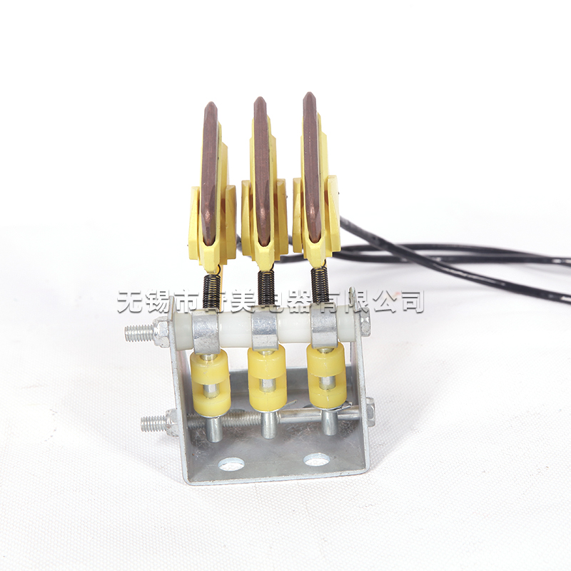 C型集电器单极集电器受电器起重机滑触线高含铜碳刷片刀头无铁-图2