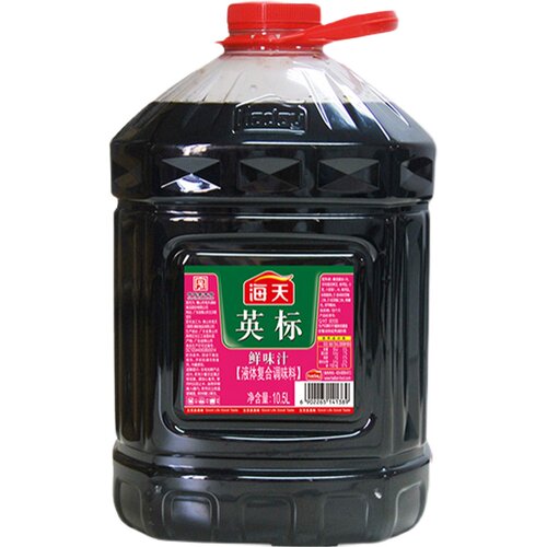 海天英标鲜味汁10.5L大桶装商用批发炒菜凉拌餐饮复合调味料酱油 - 图3