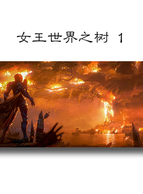 WOW魔兽世界怀旧部落女王希尔瓦娜斯游戏直播间背景油画布装饰画