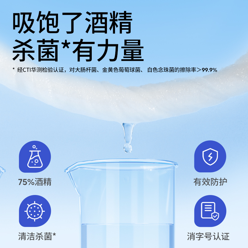 袋鼠医生75度酒精湿巾杀菌消毒儿童便携式除菌湿纸巾学生专用小包