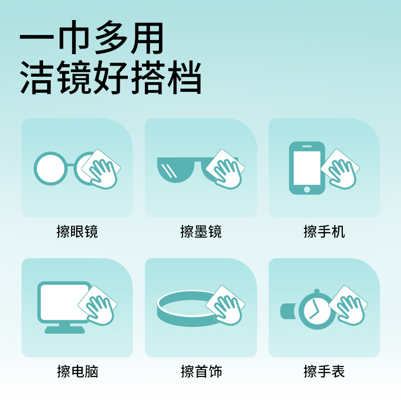 袋鼠医生镜片擦拭湿巾眼镜清洁湿巾一次性擦眼镜布镜头手机100片 - 图3