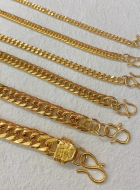 沙金饰品古巴侧身手链过水不掉色